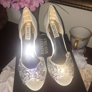 Badgley Mischka candance crystal shoes